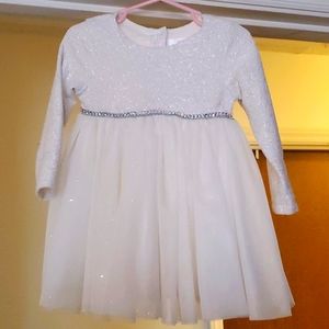 Sparkly White Dress sz 24 mo